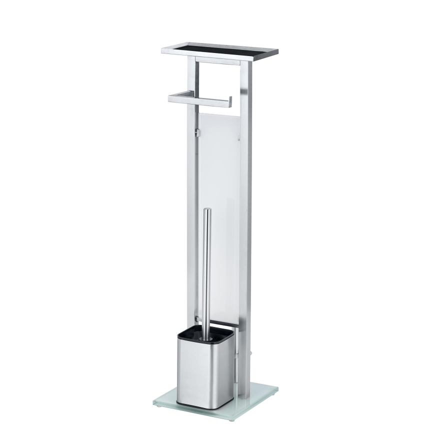WENKO 23364100 - Brosse WC DEBAR 21x70,5 cm inox/satiné/blanc