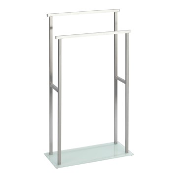 WENKO 23438100 - Porta asciugamani DEBAR 20x83 cm acciaio inox/satinato/bianco