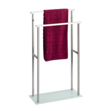 WENKO 23438100 - Porta asciugamani DEBAR 20x83 cm acciaio inox/satinato/bianco
