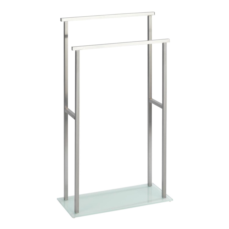WENKO 23438100 - Porte-serviettes sur pied DEBAR 20 x 83 cm inox/satiné/blanc