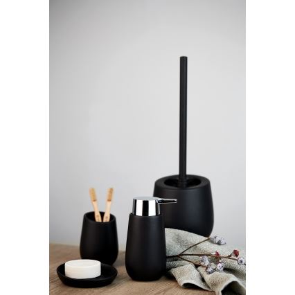 WENKO 23653100 - Portasapone BADI 11,5x3 cm nero