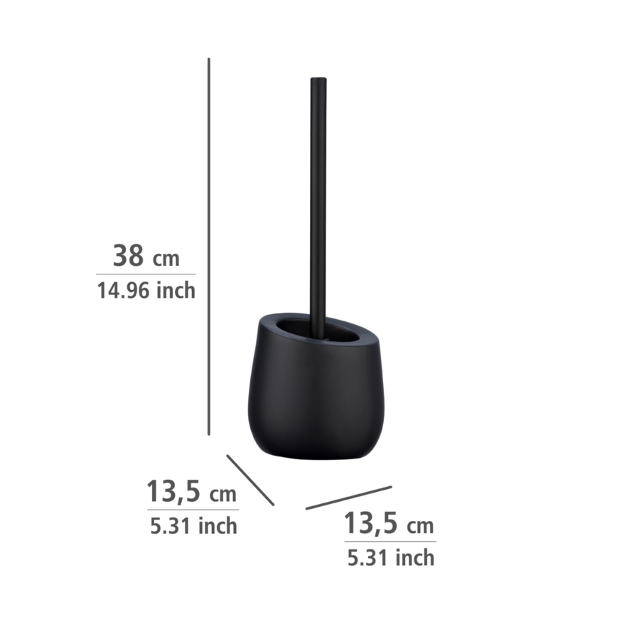 WENKO 23654800 - Brosse WC BADI 13,5x38 cm noire