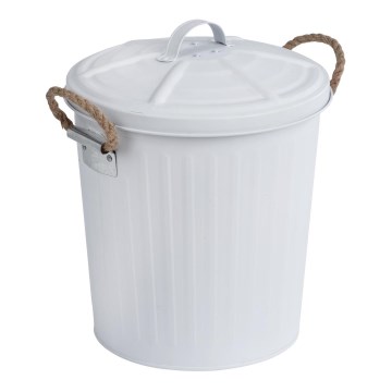 WENKO 23703100 - Corbeille GARA 24x28,5 cm blanche