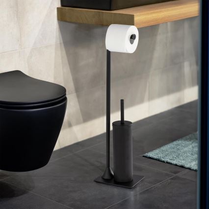 WENKO 23710100 - Brosse WC HELLA 15 x 69 cm noire