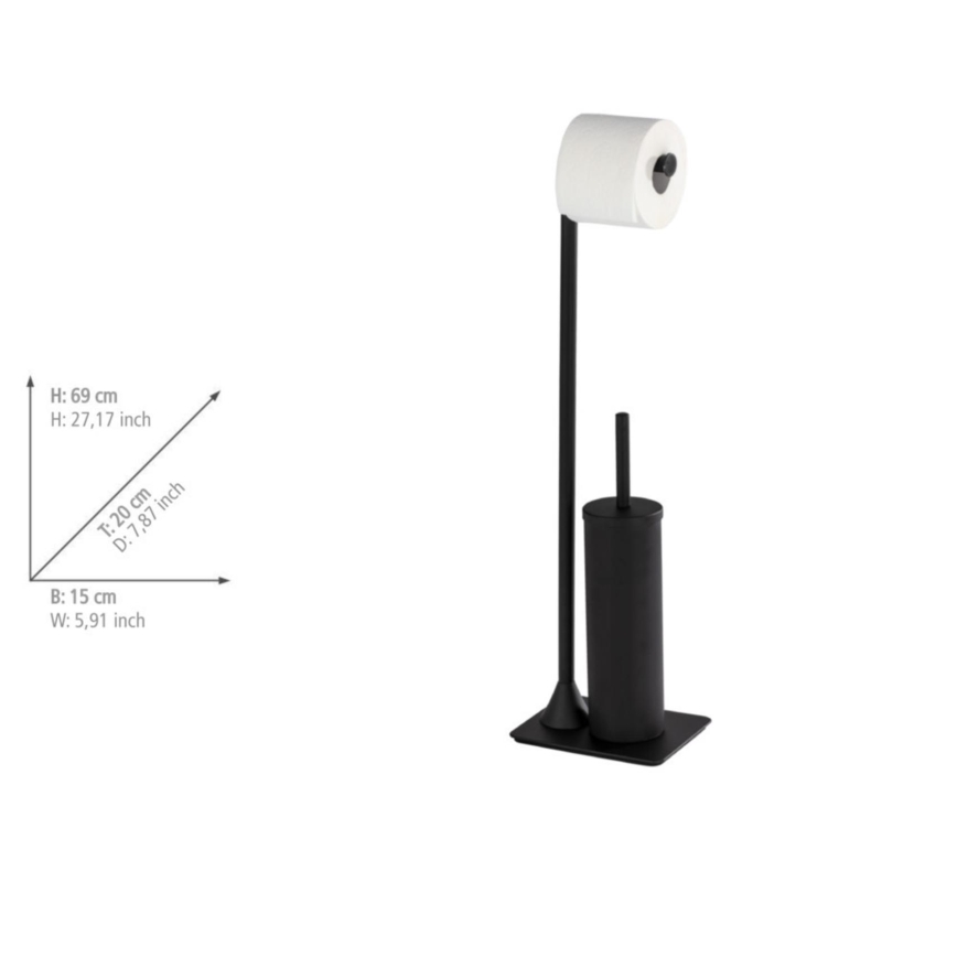 WENKO 23710100 - WC-Bürste HELLA 15x69 cm schwarz