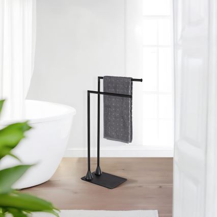 WENKO 23711100 - Porte-serviettes sur pied HELLA 41 x 79 cm, noir
