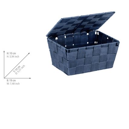 WENKO 23786100 - Cestino ADRIA 19x14 cm blu