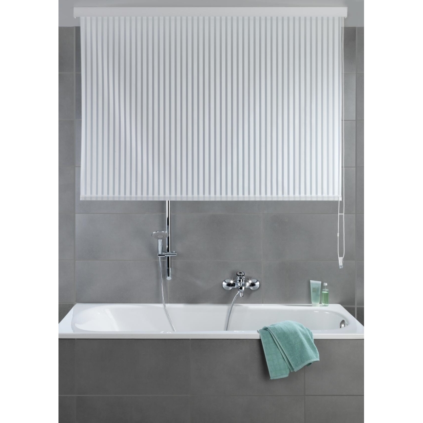 WENKO 23864100 - Tenda a rullo per doccia 132x240 cm bianca