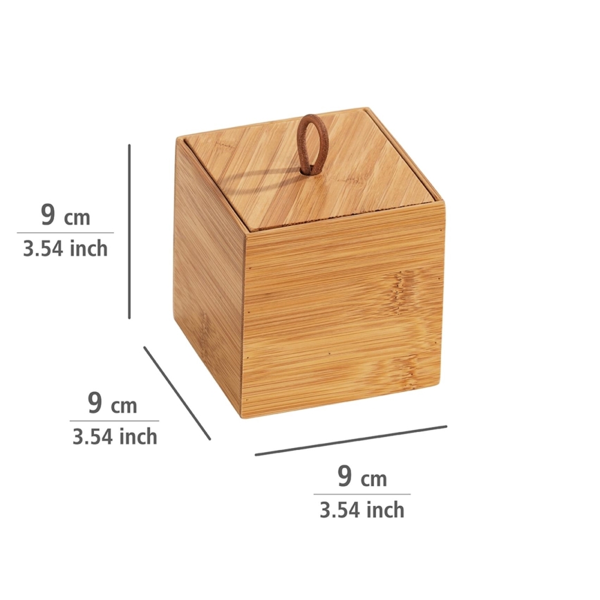 WENKO 23922100 - Boîte de rangement TERRA 9x9 cm, marron