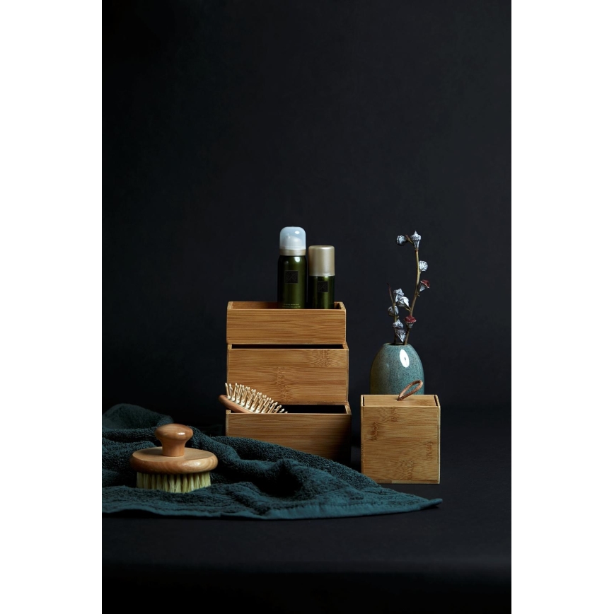 WENKO 23922100 - Boîte de rangement TERRA 9x9 cm, marron