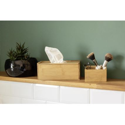 WENKO 23925100 - Taschentuchbox TERRA 25 x 13 cm, braun