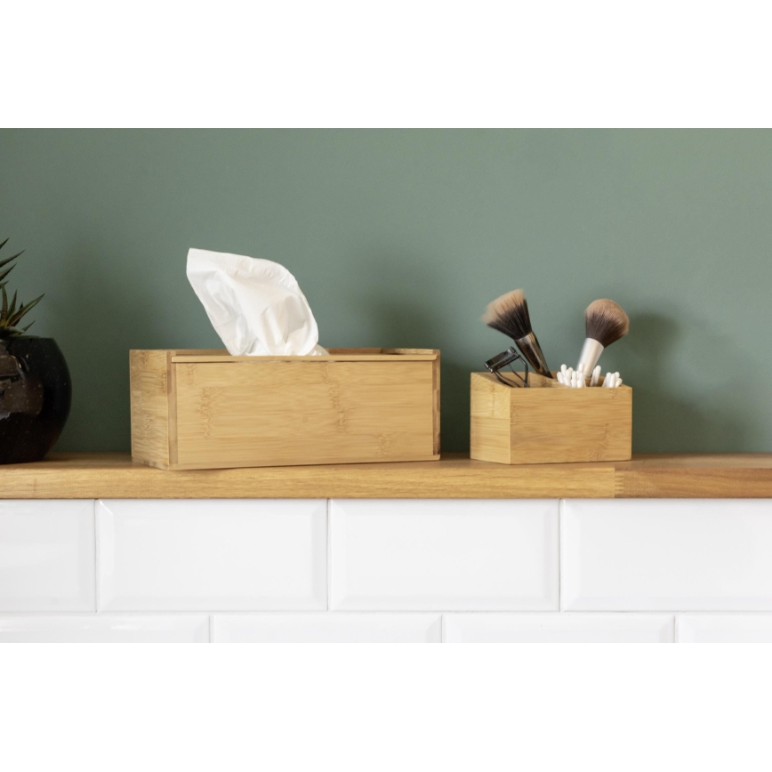 WENKO 23925100 - Taschentuchbox TERRA 25x13 cm braun