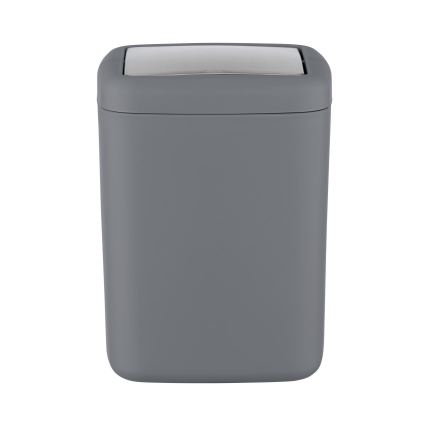 WENKO 23979100 - Poubelle BARCELONA 15 x 20 cm anthracite/chrome brillant