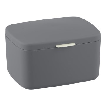 WENKO 23981100 - Scatola BARCELONA 19,5x16 cm antracite/cromo lucido