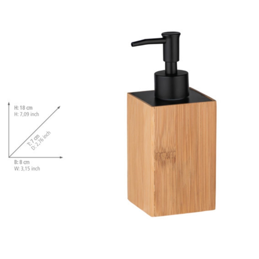 WENKO 23984100 - Dispenser per sapone PADUA 210 ml marrone/nero