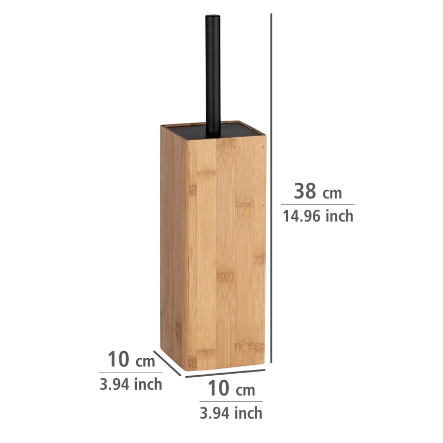 WENKO 23985100 - Brosse WC PADUA 10x38 cm marron/noir
