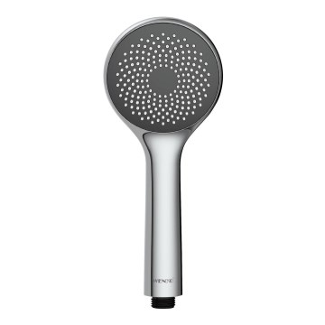 WENKO 23991100 - Duschkopf Wassersparsystem 9,5x9,5 cm glänzender Chrom/Grau