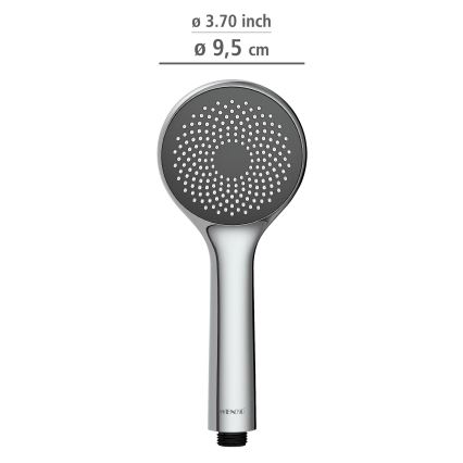 WENKO 23991100 - Tête de douche Système d'économie d'eau 9,5x9,5 cm chrome brillant/gris