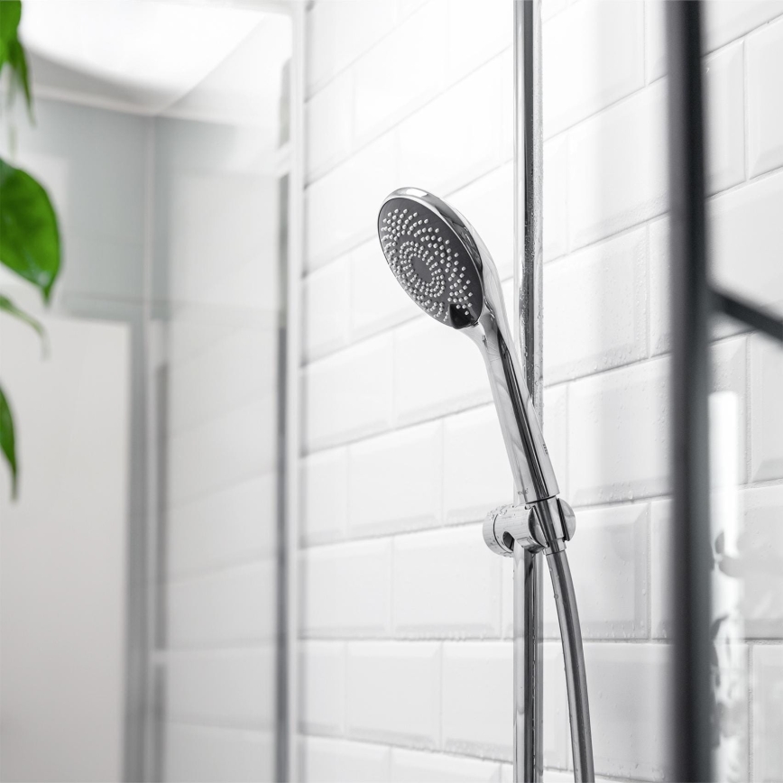WENKO 23993100 - Tête de douche WATERSAVING SYSTEM 11x11 cm chrome brillant/blanc/gris