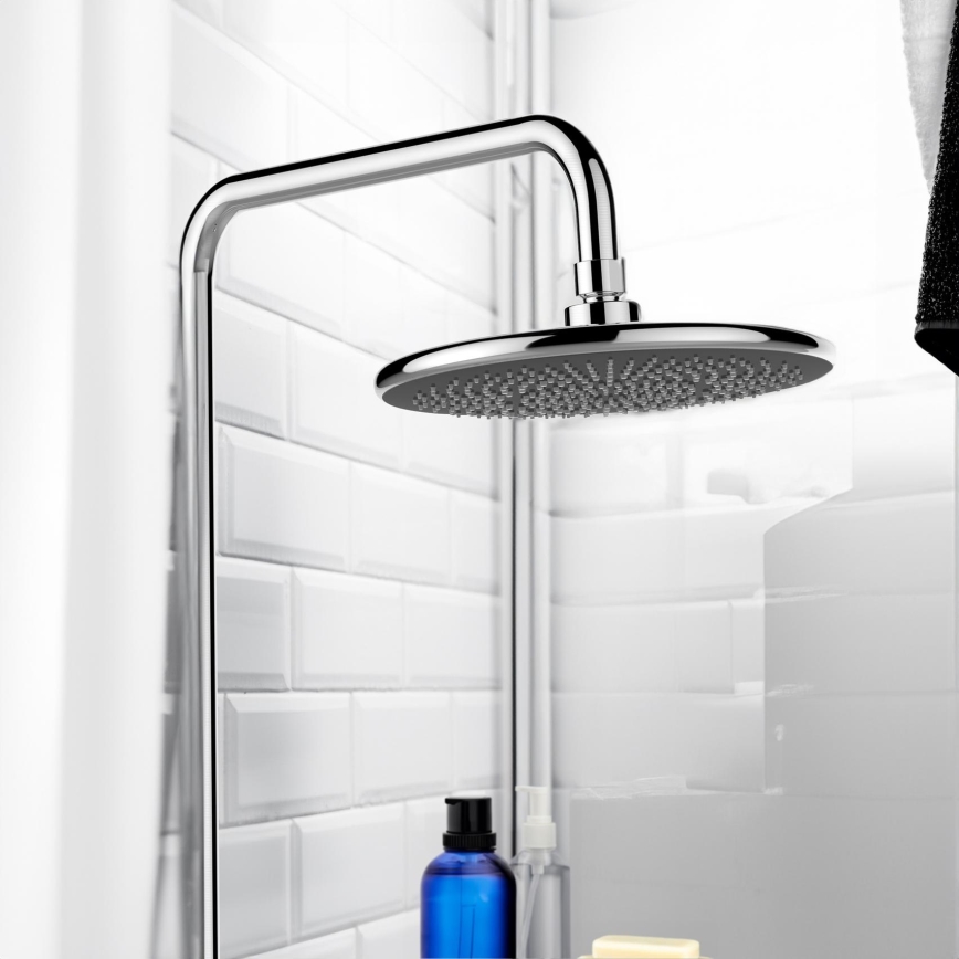 WENKO 23998100 - Soffione doccia SISTEMA RISPARMIO IDRICO 22,5x22,5 cm cromo lucido