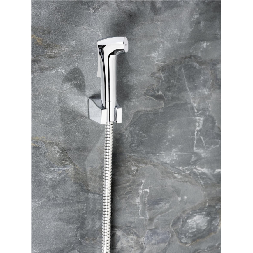 WENKO 23999100 - Set bidet SISTEMA DI RISPARMIO IDRICO 12x7 cm cromo lucido/argento