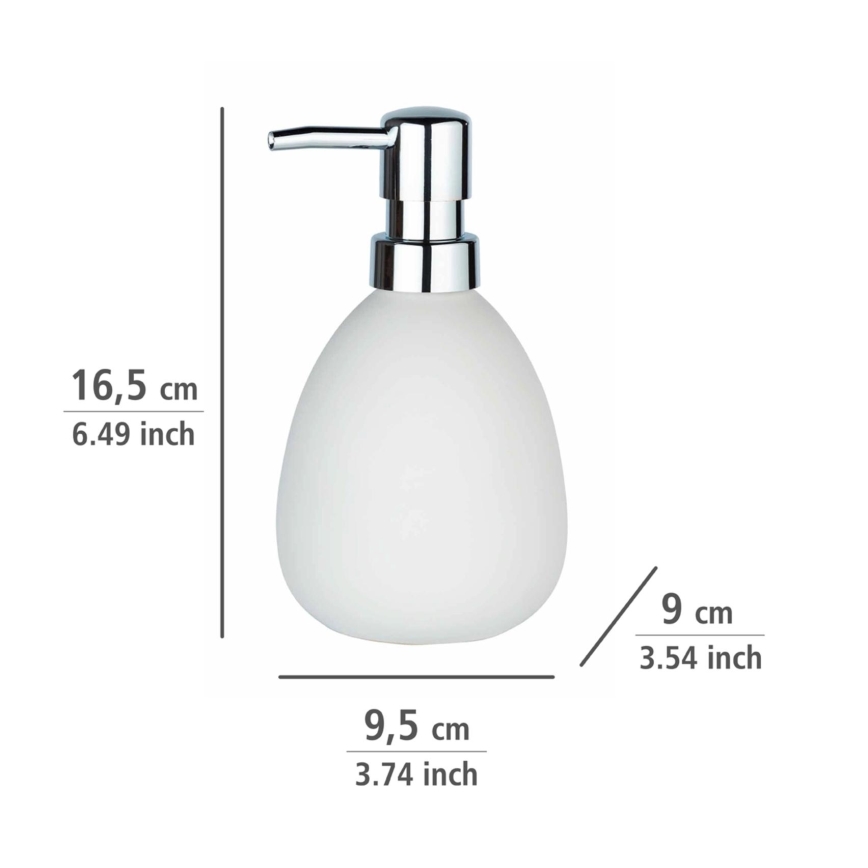 WENKO 24011100 - Distributeur de savon POLARIS 390 ml blanc