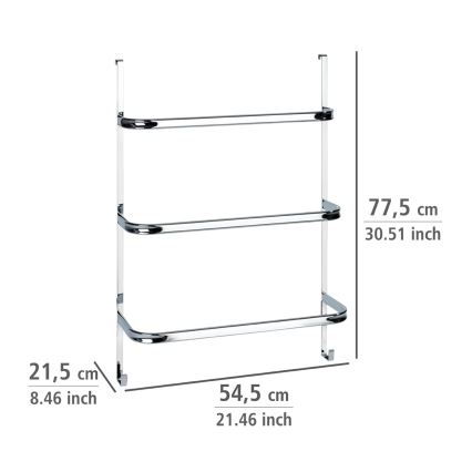 WENKO 24025100 - Porta asciugamani IRPINIA 54,5x77,5 cm cromo lucido
