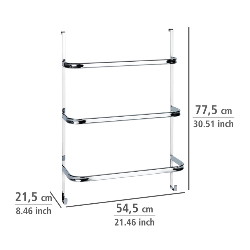 WENKO 24025100 - Porta asciugamani IRPINIA 54,5x77,5 cm cromo lucido