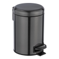 WENKO 24035100 - Cestino LEMAN 17x25 cm acciaio inossidabile/nero
