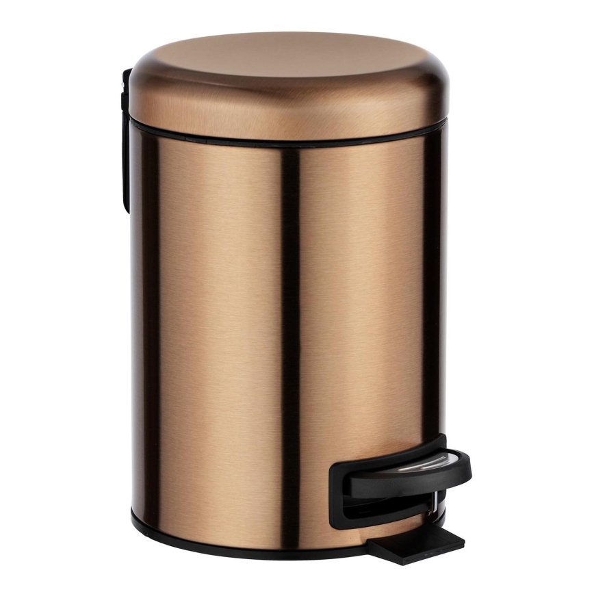 WENKO 24036100 - Cestino LEMAN 17x25 cm acciaio inox/rame/nero