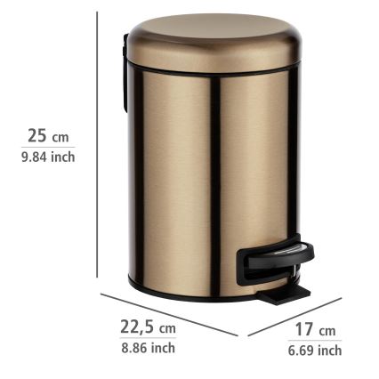 WENKO 24036100 - Korb LEMAN 17x25 cm Edelstahl/Kupfer/Schwarz