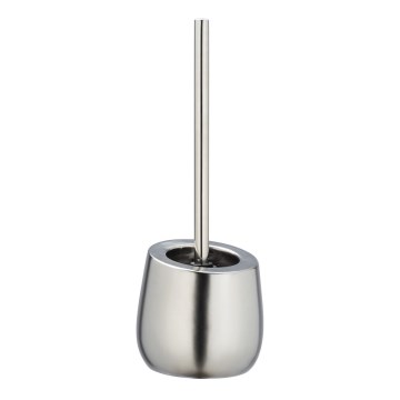 WENKO 24140100 - Scopino WC BADI 13,5x38 cm argento