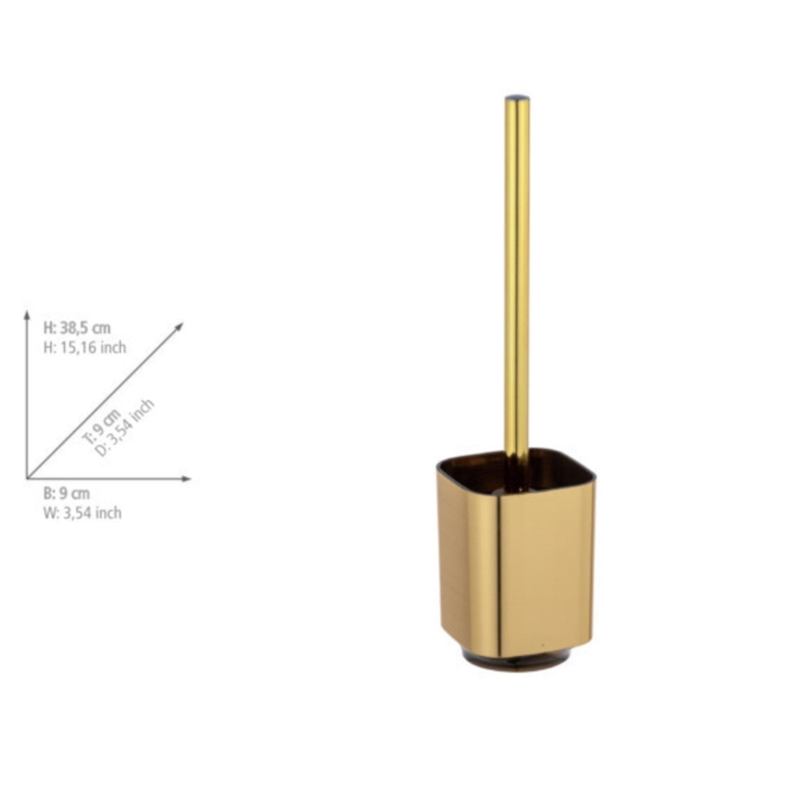 WENKO 24162100 - WC-Bürste AURON 9x38,5 cm goldfarben