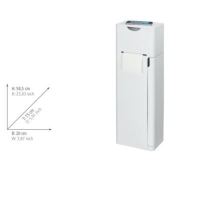 WENKO 24212100 - Brosse WC IMON 20 x 58,5 cm blanche