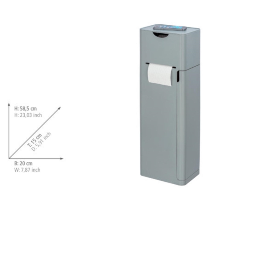 WENKO 24213100 - Brosse WC IMON 20x58,5 cm grise