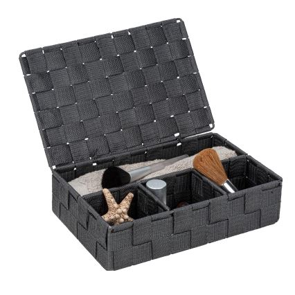 WENKO 24223100 - Korb ADRIA 26 x 17 cm Grau/Anthrazit