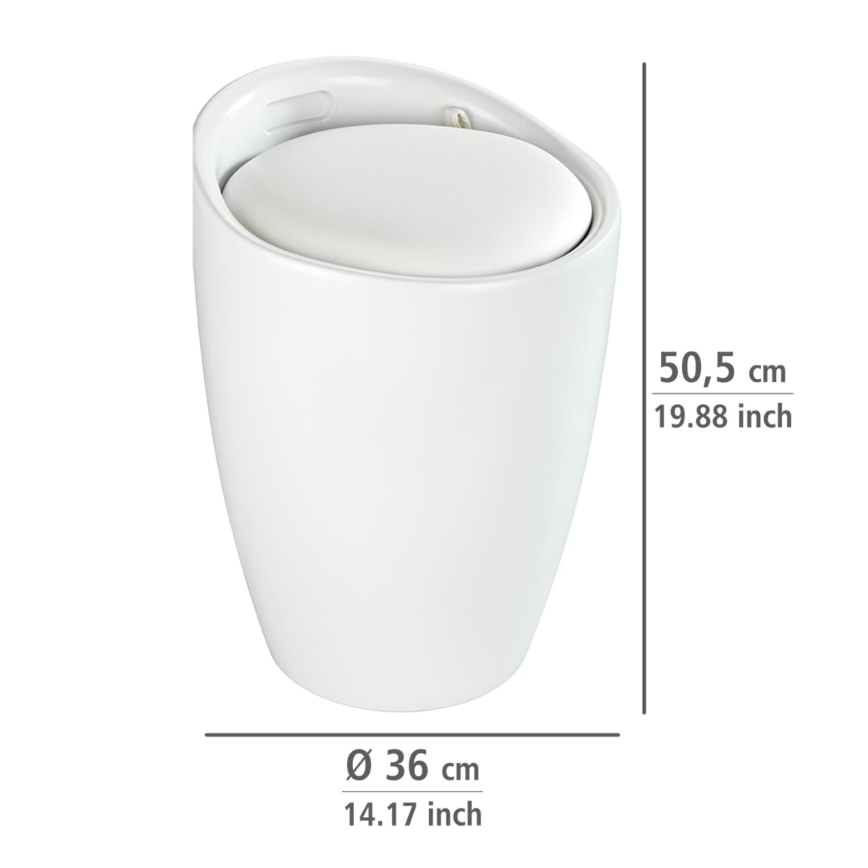 WENKO 24228100 - Sgabello CANDY 36x50,5 cm bianco/nero