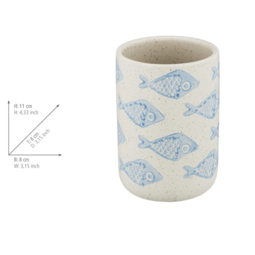 WENKO 24310100 - Bicchiere da bagno AQUAMARIN 8x11 cm beige