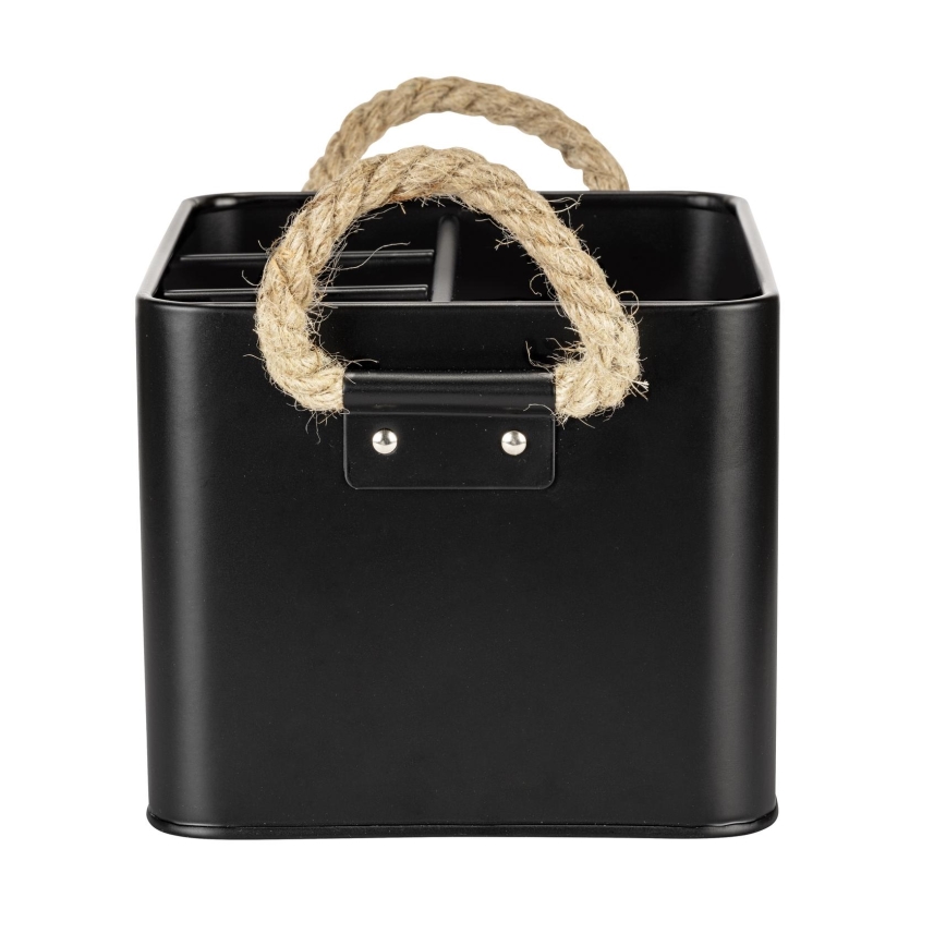 WENKO 24328100 - Contenitore GARA 19x13 cm nero