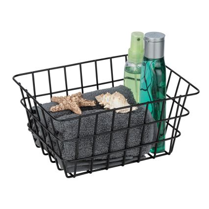 WENKO 24371100 - Panier VIANA 18x25 cm noir