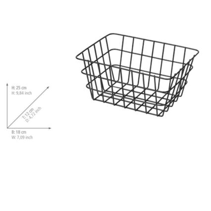 WENKO 24371100 - Panier VIANA 18x25 cm noir