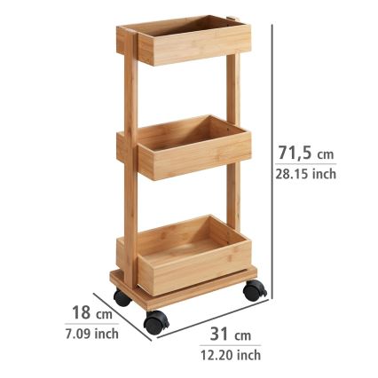 WENKO 24390100 - Scaffale TORTONA 18x71,5 cm marrone/nero