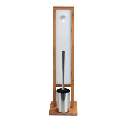 WENKO 24391100 - Brosse WC RIVALTA 18x70 cm marron/blanc/noir