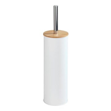 WENKO 24393100 - Brosse WC TORTONA 9,5x38,5 cm blanche/marron