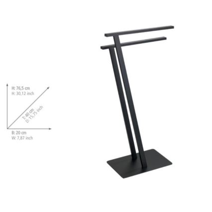WENKO 24396100 - Handtuchständer LIRIO 20x40 cm schwarz