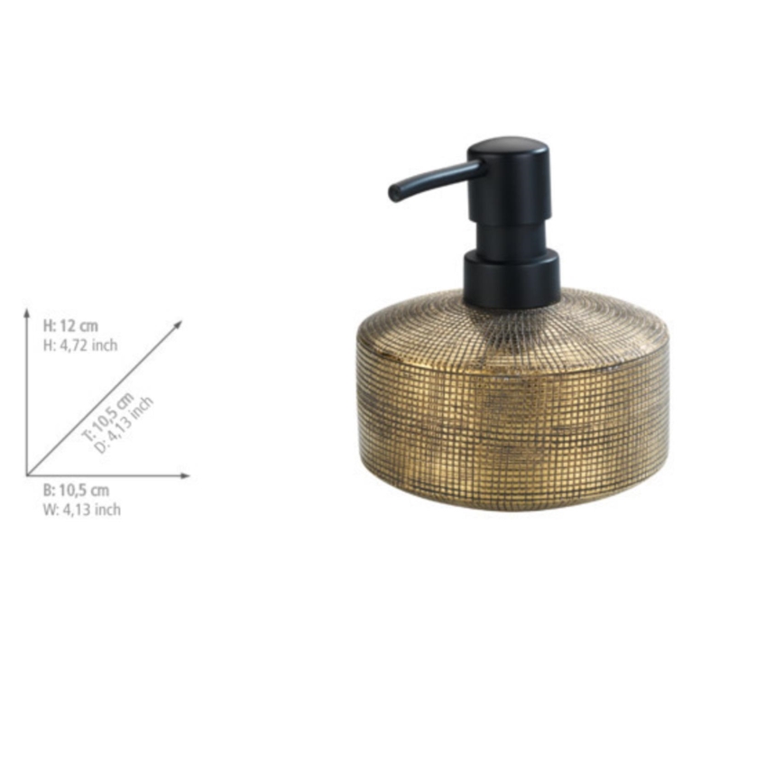 WENKO 24401100 - Seifenspender RIVARA 400 ml goldfarben