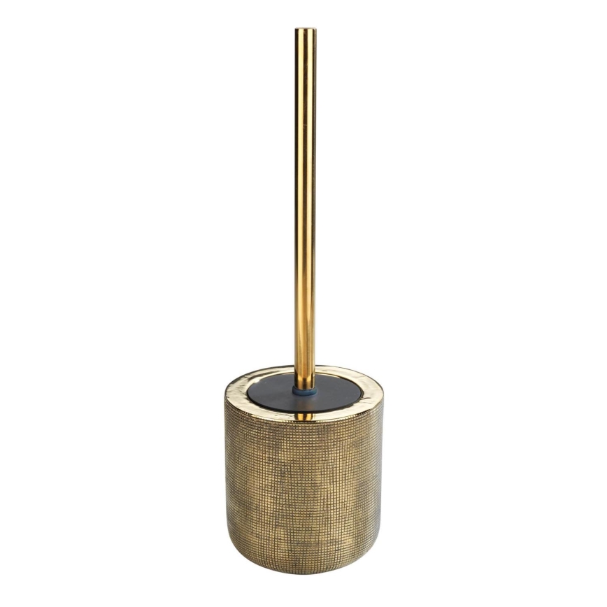 WENKO 24403100 - Scopino per WC RIVARA 11,5x40 cm dorato