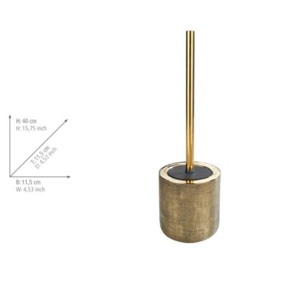WENKO 24403100 - Scopino per WC RIVARA 11,5x40 cm dorato
