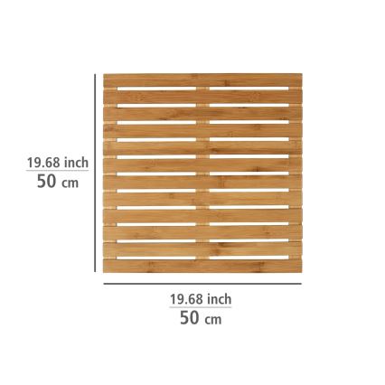 WENKO 24610100 - Tapis BAMBUSA 50x50 cm marron
