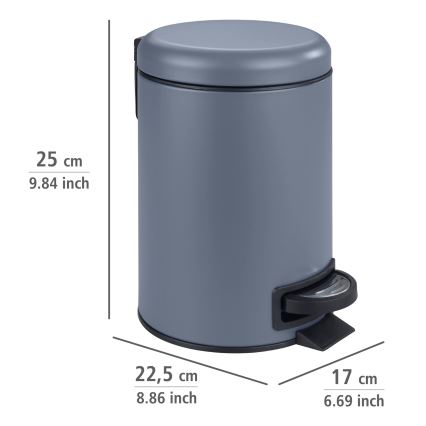 WENKO 24635100 - Korb LEMAN 17x25 cm blau/schwarz